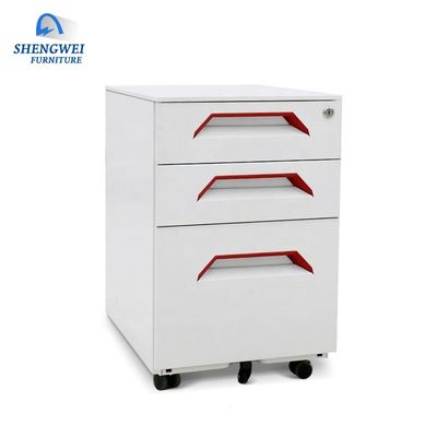3 کشو کابینت ذخیره سازی پرونده فلزی موبایل پوشه A4 با دسته بلند