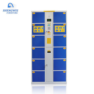 سوپر مارکت 12 درب قفل اثر انگشت قفل ذخیره سازی الکترونیکی بارکد