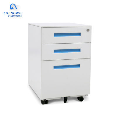 3 کشو کابینت ذخیره سازی پرونده فلزی موبایل پوشه A4 با دسته بلند