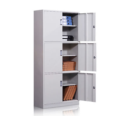 کابینت ذخیره سازی فلزی خاکستری سه لایه