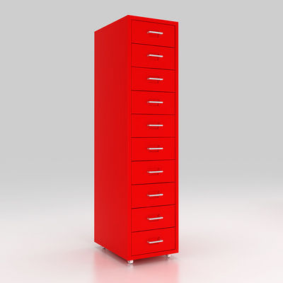 10 کابینت ذخیره سازی کشو موبایل فلزی همراه با چرخهای کرچک