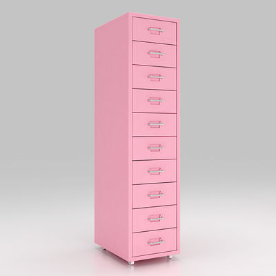10 کابینت ذخیره سازی کشو موبایل فلزی همراه با چرخهای کرچک