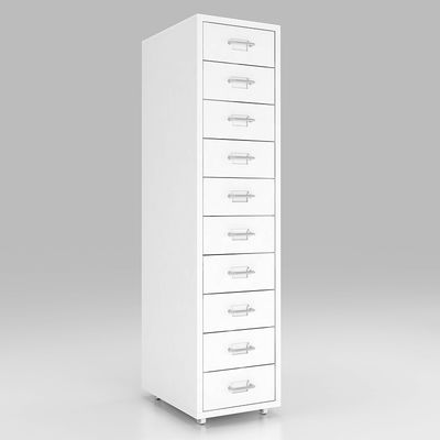 10 کابینت ذخیره سازی کشو موبایل فلزی همراه با چرخهای کرچک