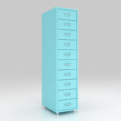 10 کابینت ذخیره سازی کشو موبایل فلزی همراه با چرخهای کرچک