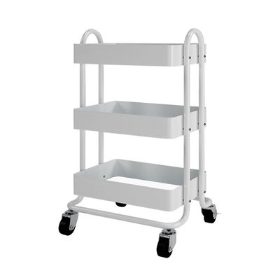 3 ردیف Rolling Utility 4 Caster Kitchen Storage Strolley