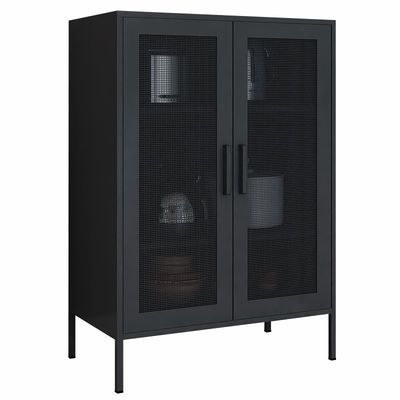 درب فلزی مشبک دوتایی 1015x800x400mm قفل نیم قد برای استفاده در منزل