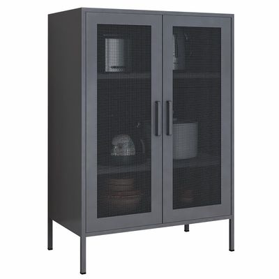 درب فلزی مشبک دوتایی 1015x800x400mm قفل نیم قد برای استفاده در منزل