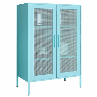 درب فلزی مشبک دوتایی 1015x800x400mm قفل نیم قد برای استفاده در منزل