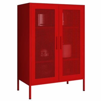 درب فلزی مشبک دوتایی 1015x800x400mm قفل نیم قد برای استفاده در منزل