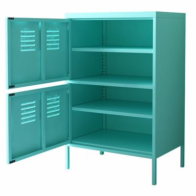 پایه بلند دو درب فولادی عمودی کابینت قفل نیم قد برای خانه