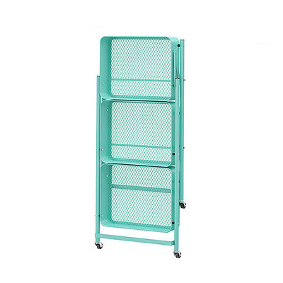 سبد چرخدار فلزی ذخیره سازی نورد متحرک Mini 3 Tiers Basket
