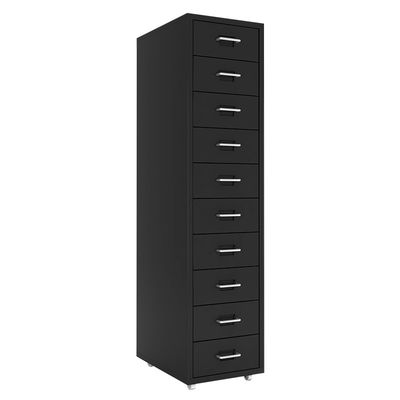 کابینت فایل فلزی موبایل 10 کشو آبی ناک داون