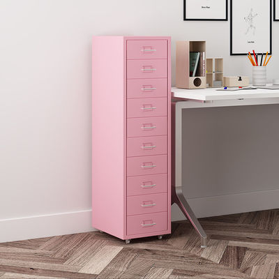 کابینت فایل فلزی موبایل 10 کشو آبی ناک داون