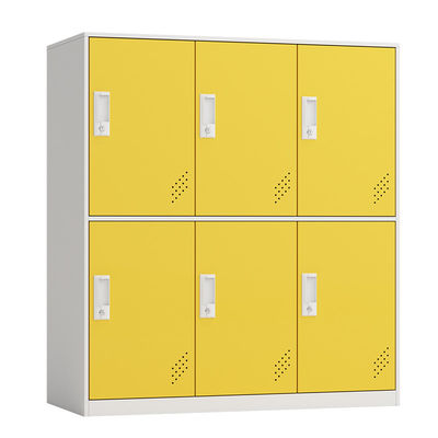 کابینت قفل درب 6 درب ذخیره سازی فلزی مدرسه برای کودکان و نوجوانان