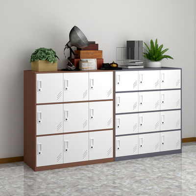 9 درب کیف های فلزی ذخیره سازی کابینت فولاد نیمه قفل ارتفاع دفتر خانه