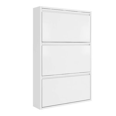 کابینت ذخیره سازی فلزی سفید طرح مدرن 3 لایه کابینت استیل رک کفش