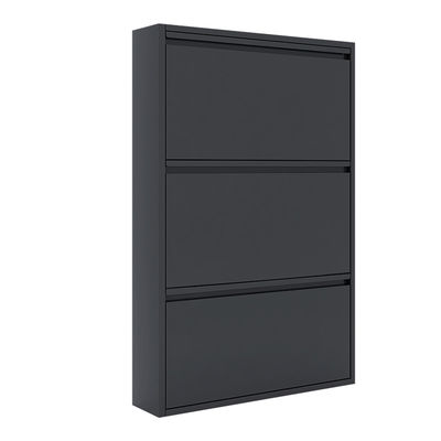 کابینت کابینت ذخیره سازی فلزی مدرن کابینت کفش استیل مشکی خانگی