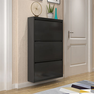 کابینت کابینت ذخیره سازی فلزی مدرن کابینت کفش استیل مشکی خانگی