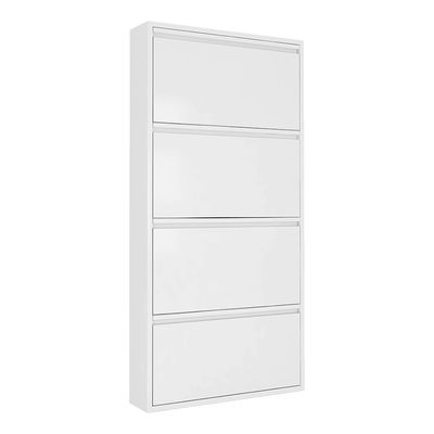 کابینت نگهداری کفش فلزی مبلمان خانگی سفید 4 لایه