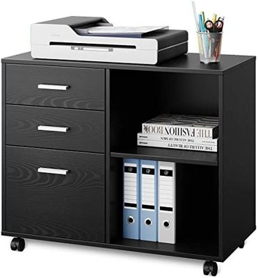 کابینت پرینتر جانبی چاپگر جانبی 3 کشو با قفسه های ذخیره سازی باز