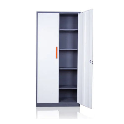2 درب چرخشی 4 قفسه قابل تنظیم کابینت ذخیره سازی فلزی برای دفتر