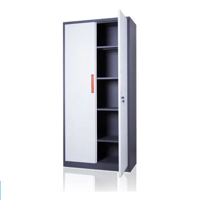 2 درب چرخشی 4 قفسه قابل تنظیم کابینت ذخیره سازی فلزی برای دفتر