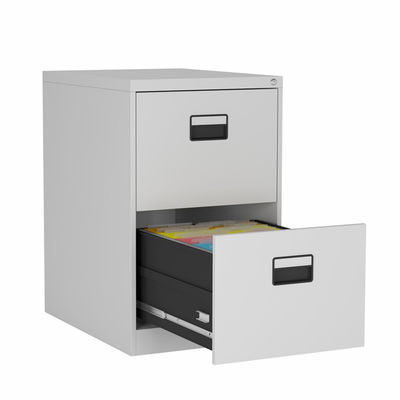 کابینت ذخیره سازی پرونده 2 کشوی قابل قفل با دسته ساده