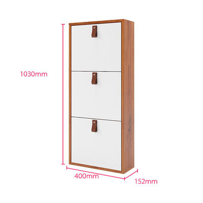 کابینت ذخیره سازی فلزی 3 طبقه چوب کابینت مدرن کفش ذخیره سازی با دسته