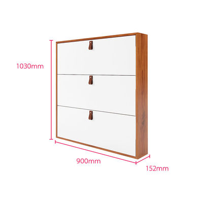 کابینت ذخیره سازی فلزی 3 طبقه چوب کابینت مدرن کفش ذخیره سازی با دسته