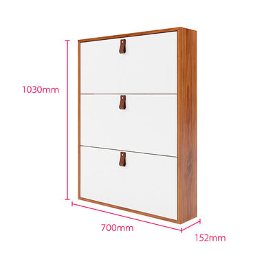 کابینت ذخیره سازی فلزی 3 طبقه چوب کابینت مدرن کفش ذخیره سازی با دسته